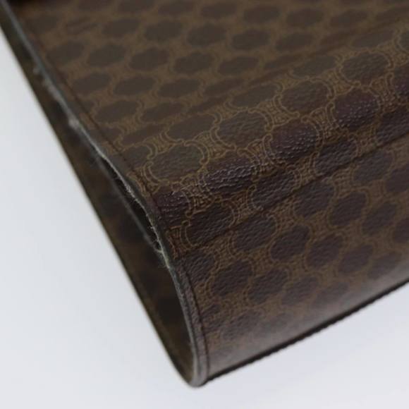 CELINE Macadam Canvas Hand Bag PVC Leather Brown Gold Auth bs16599 - Picture 16 of 16